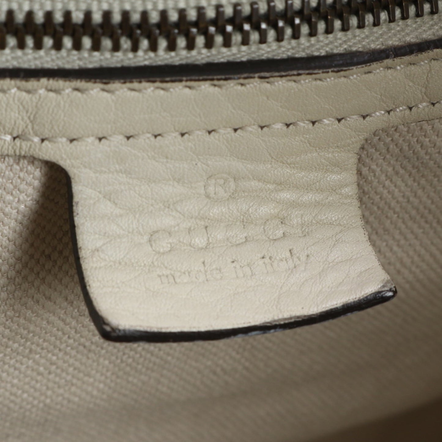 Gucci Ivory Leather Tote Bag ( )