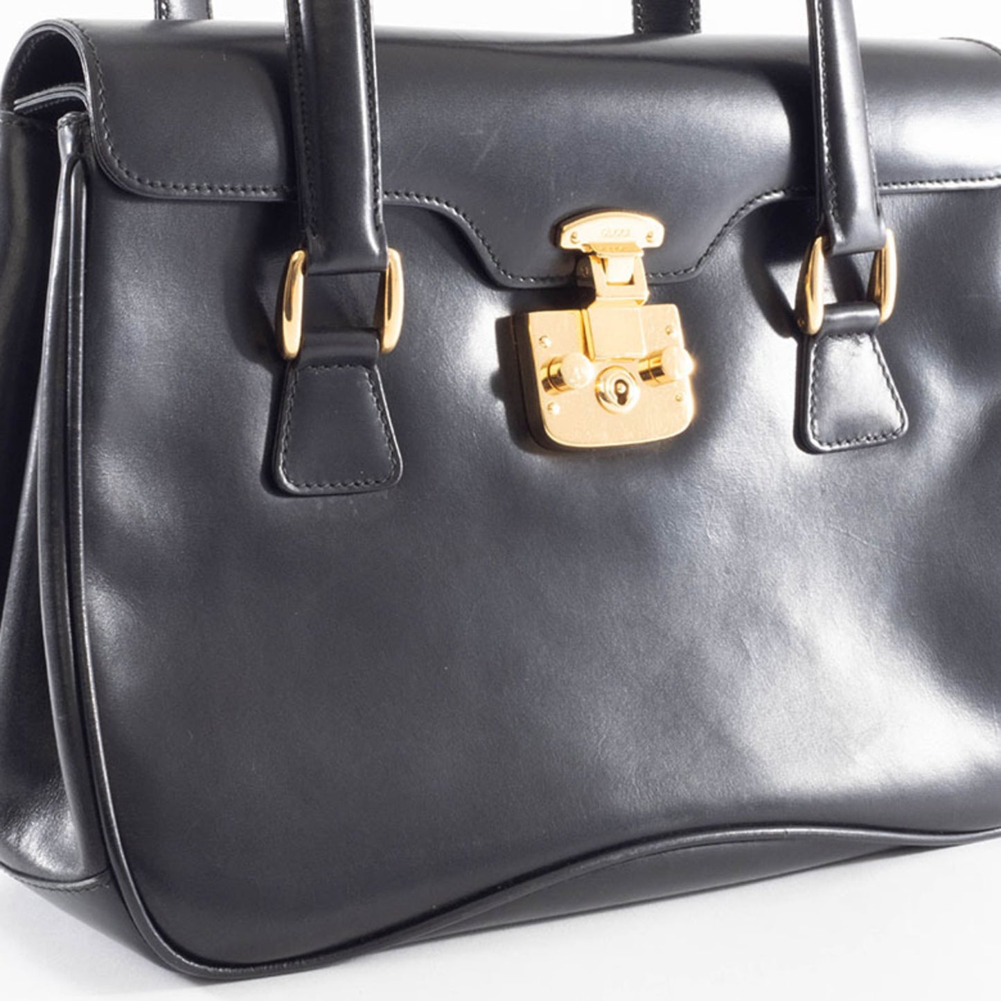 Gucci Black Leather Handbag ( )