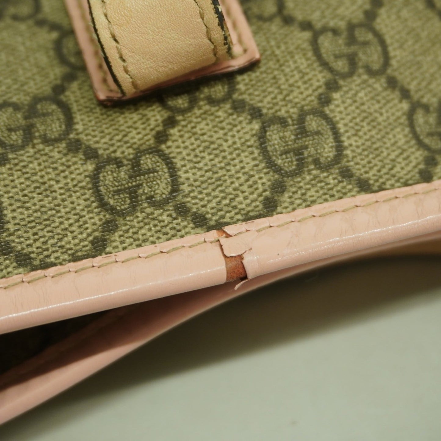 Gucci Brown Pink Pvc Tote Bag ( )