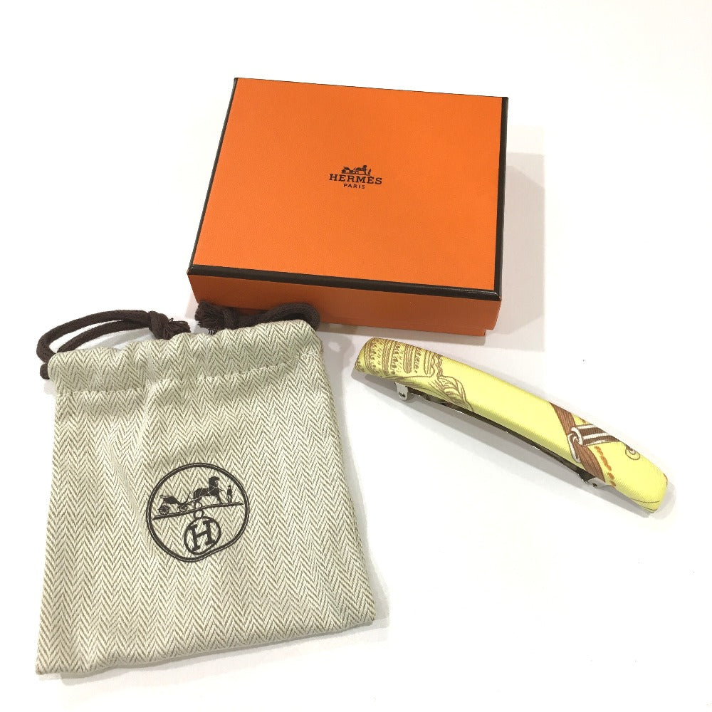 HERMES Valletta silk yellow hair accessory Overall handle Women  d