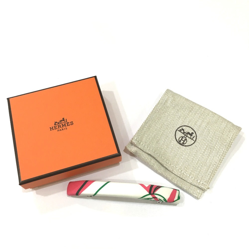 HERMES Valletta silk white hair accessory Overall handle Women  d