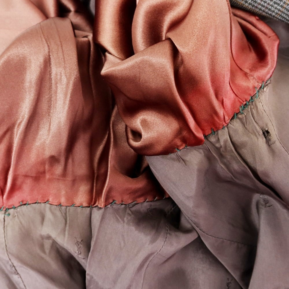Yves Saint Laurent Wool Check Tailored Jacket