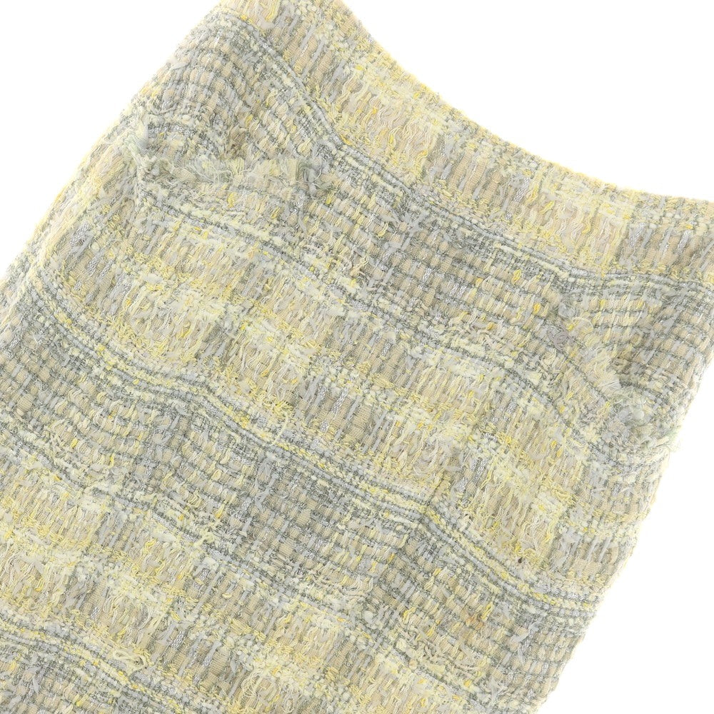 Chanel Rayon Nylon Cotton Wool Check Skirt