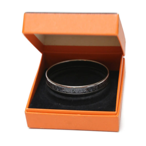 HERMES Bangle Other Silverx black MADE IN AUSTRIA + D Women  d