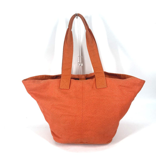 HERMES Shoulder Bag canvas Orange Shoulder Tote Bag Beach Bag Paniedo Plat Rouge PM Women  d