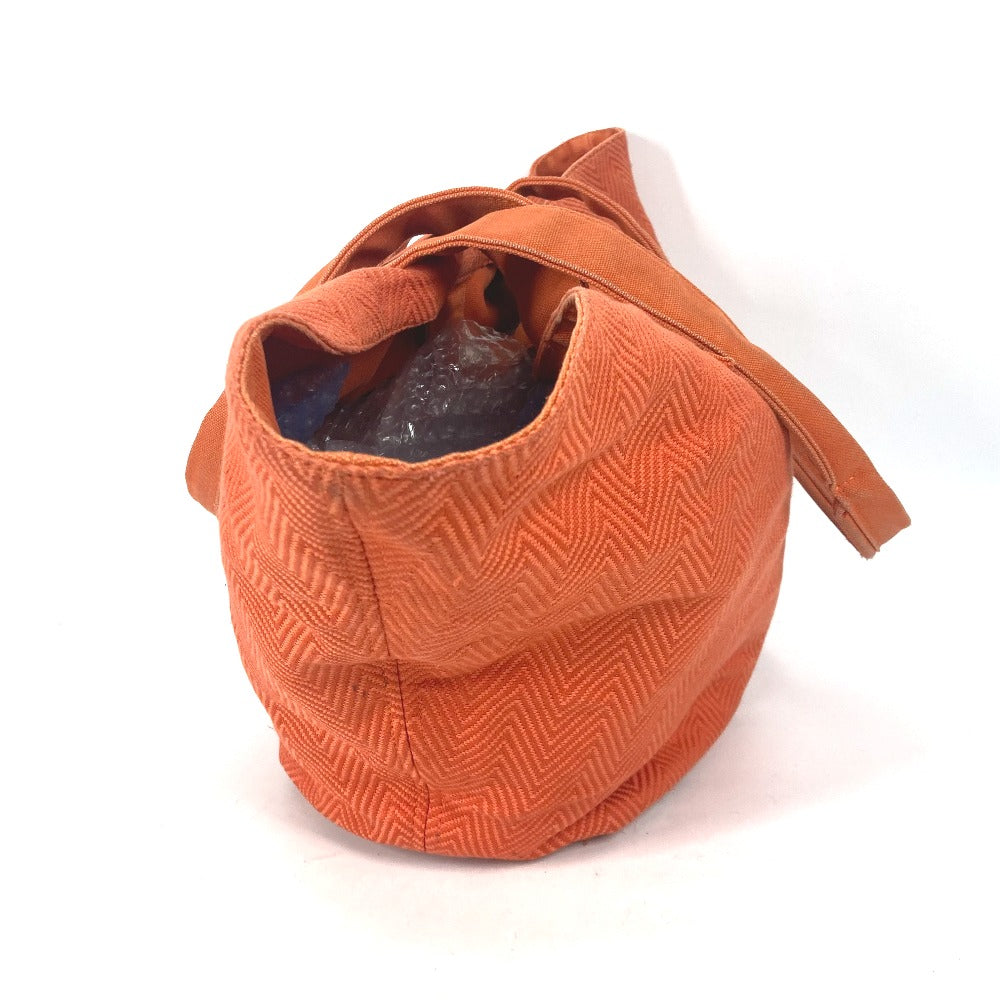 HERMES Shoulder Bag canvas Orange Shoulder Tote Bag Beach Bag Paniedo Plat Rouge PM Women  d