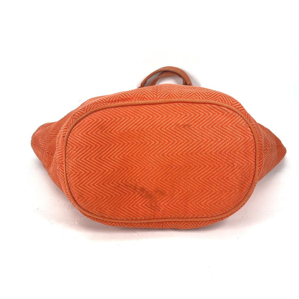 HERMES Shoulder Bag canvas Orange Shoulder Tote Bag Beach Bag Paniedo Plat Rouge PM Women  d