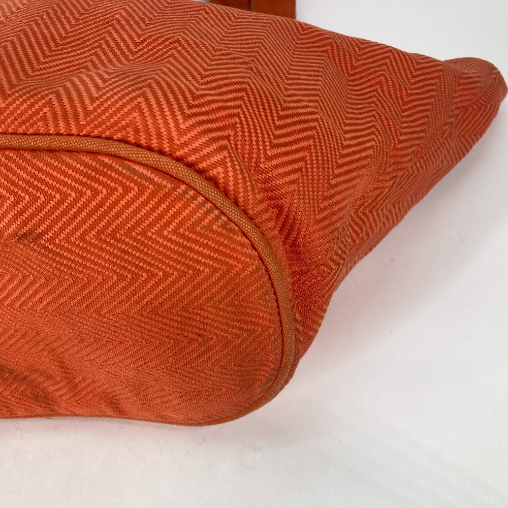 HERMES Shoulder Bag canvas Orange Shoulder Tote Bag Beach Bag Paniedo Plat Rouge PM Women  d