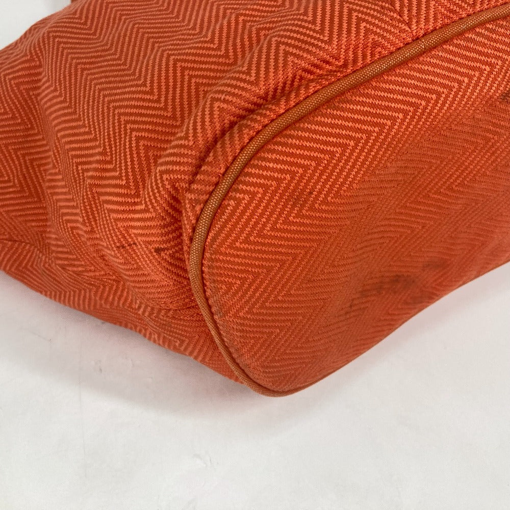 HERMES Shoulder Bag canvas Orange Shoulder Tote Bag Beach Bag Paniedo Plat Rouge PM Women  d