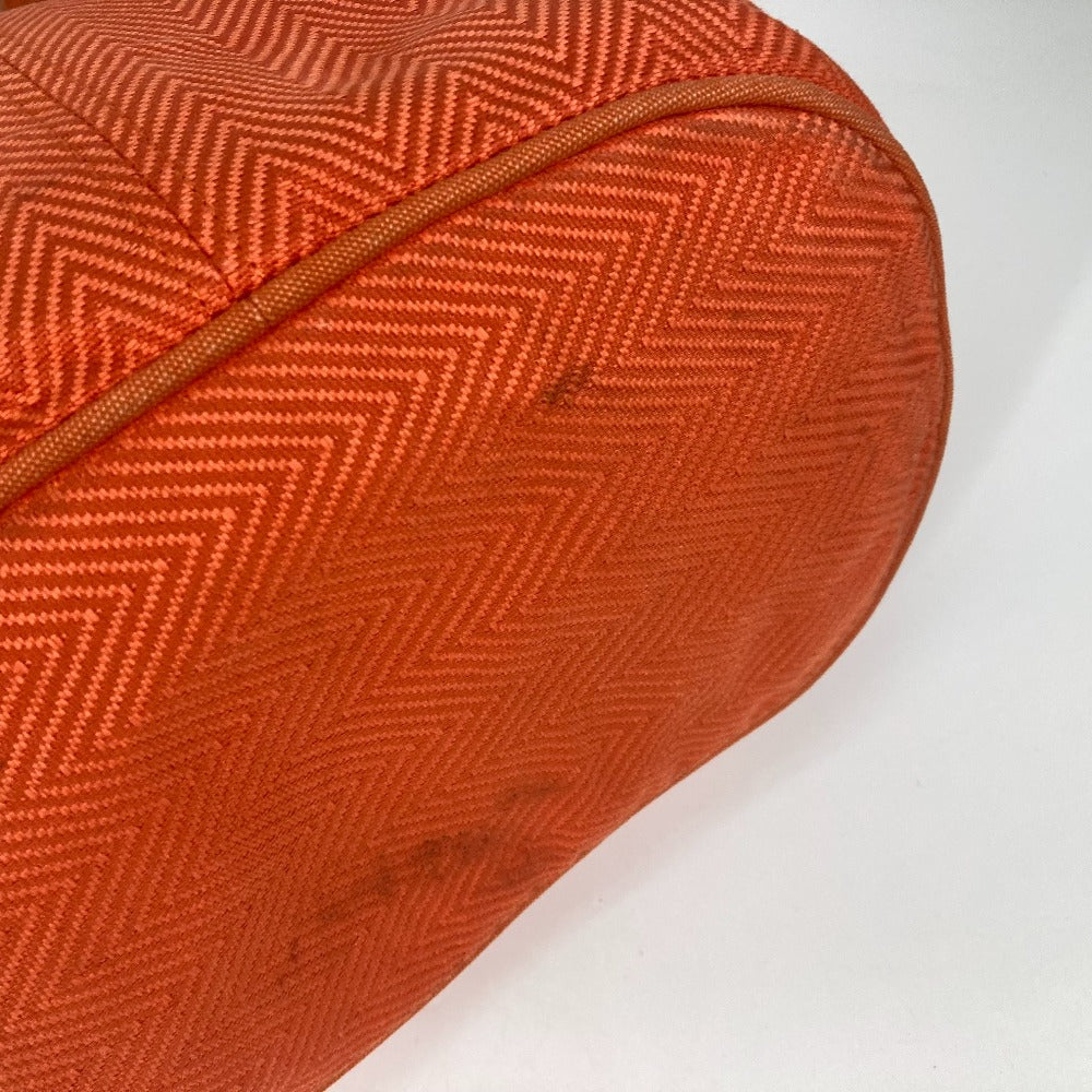 HERMES Shoulder Bag canvas Orange Shoulder Tote Bag Beach Bag Paniedo Plat Rouge PM Women  d