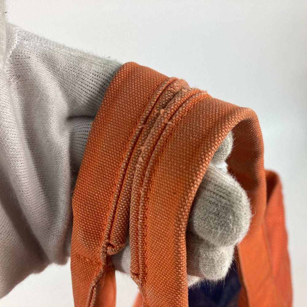 HERMES Shoulder Bag canvas Orange Shoulder Tote Bag Beach Bag Paniedo Plat Rouge PM Women  d