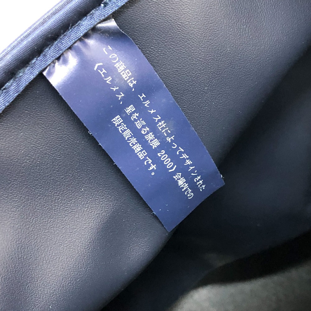 HERMES Backpack canvas blue Star Travel Exhibition 1999 Limited Sherpa Backpack Women  d