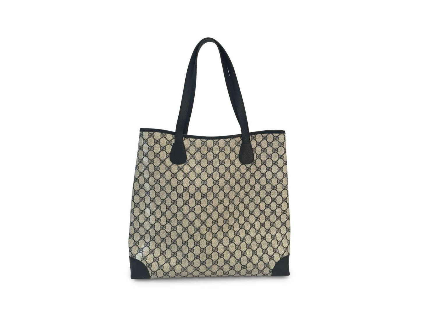 Gucci Navy Monogram Canvas Web   Large Tote Bag