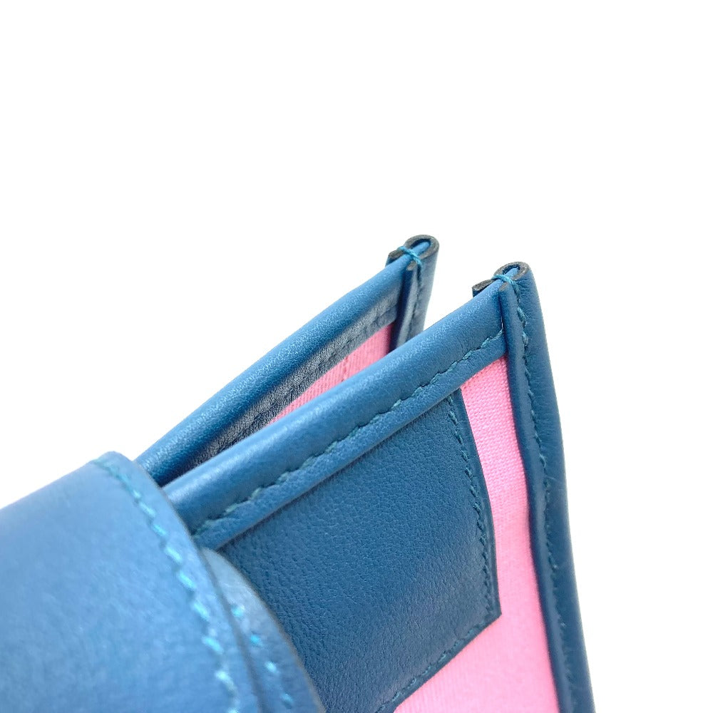 HERMES Tote Bag Leather / canvas Navy x pink Petit Ash dream Catcher Women  d