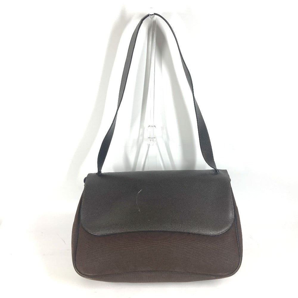 HERMES Shoulder Bag Canvas / leather Brown Sac Colorado GM Women  d