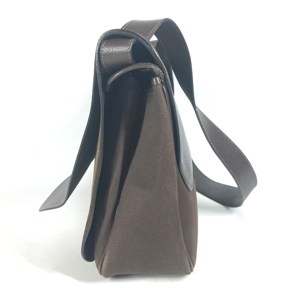 HERMES Shoulder Bag Canvas / leather Brown Sac Colorado GM Women  d