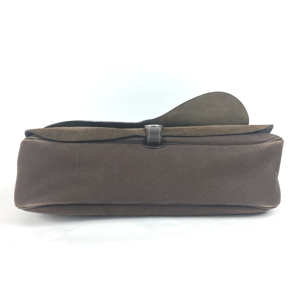 HERMES Shoulder Bag Canvas / leather Brown Sac Colorado GM Women  d