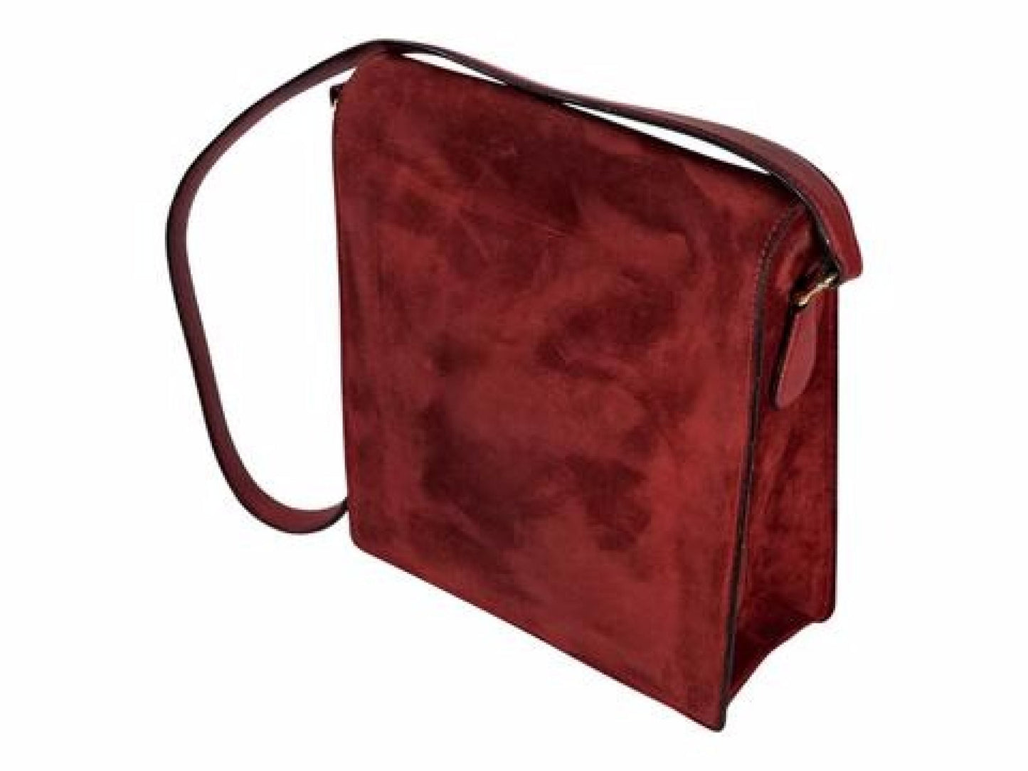 Red   Gucci Suede Shoulder Bag