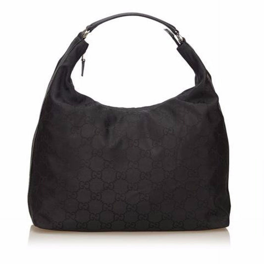 Black Gucci Jacquard Guccissima Shoulder Bag