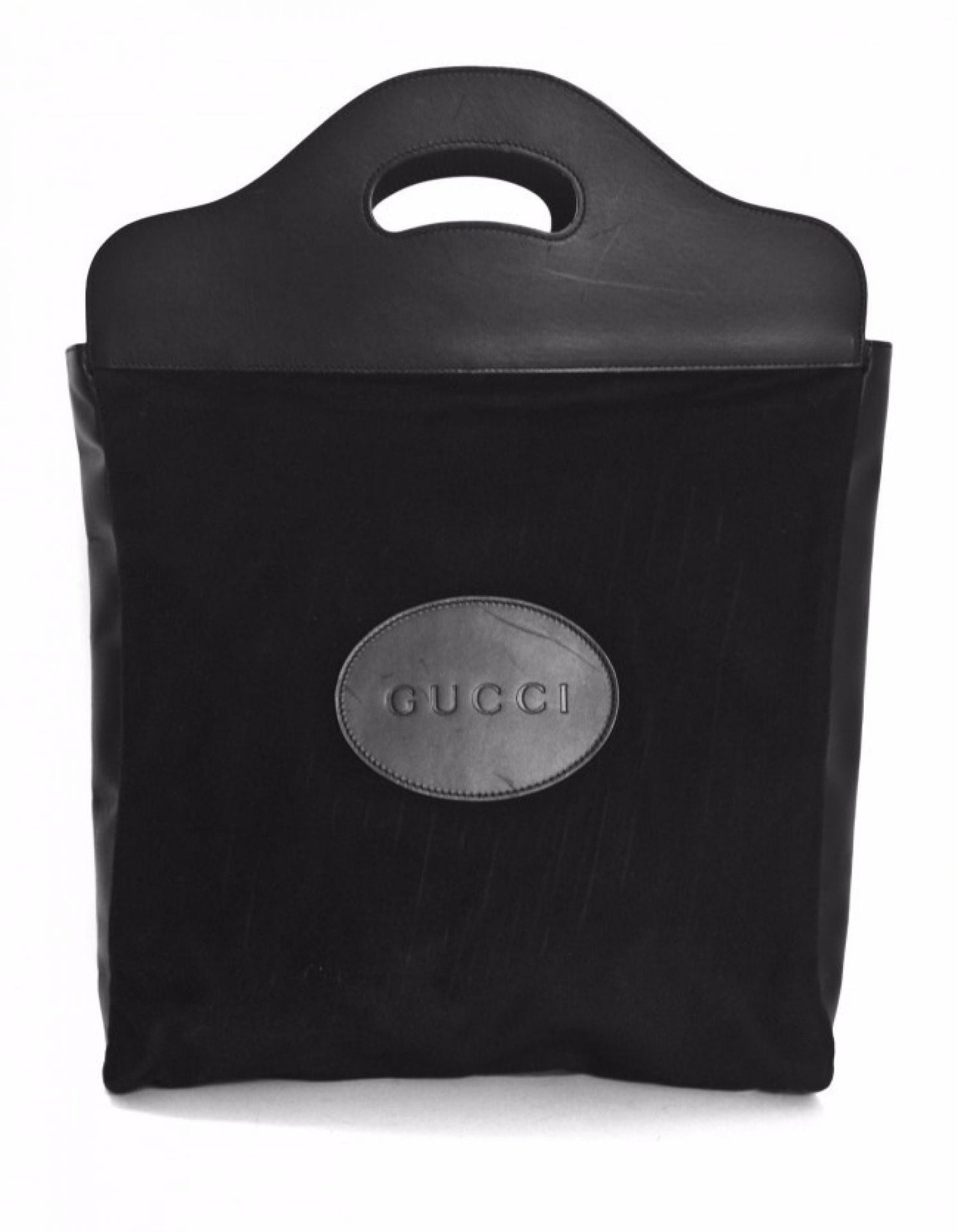 Gucci   Black Felt & Leather Tote