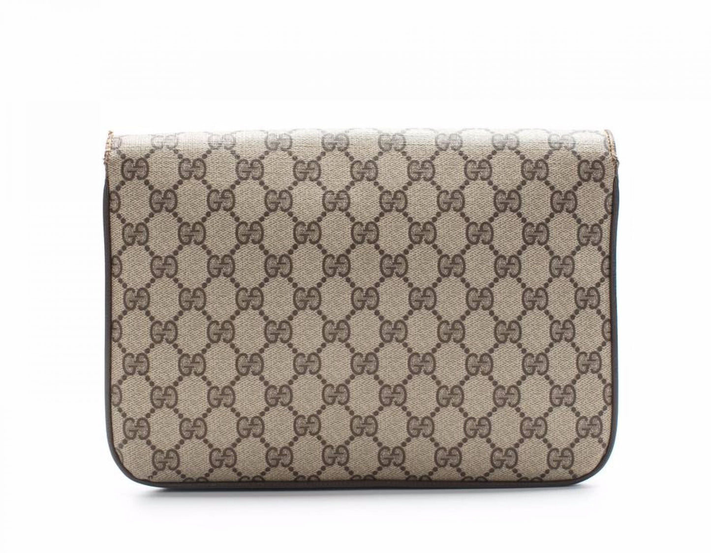 Gucci Beige Monogram GG Supreme   Clutch Bag