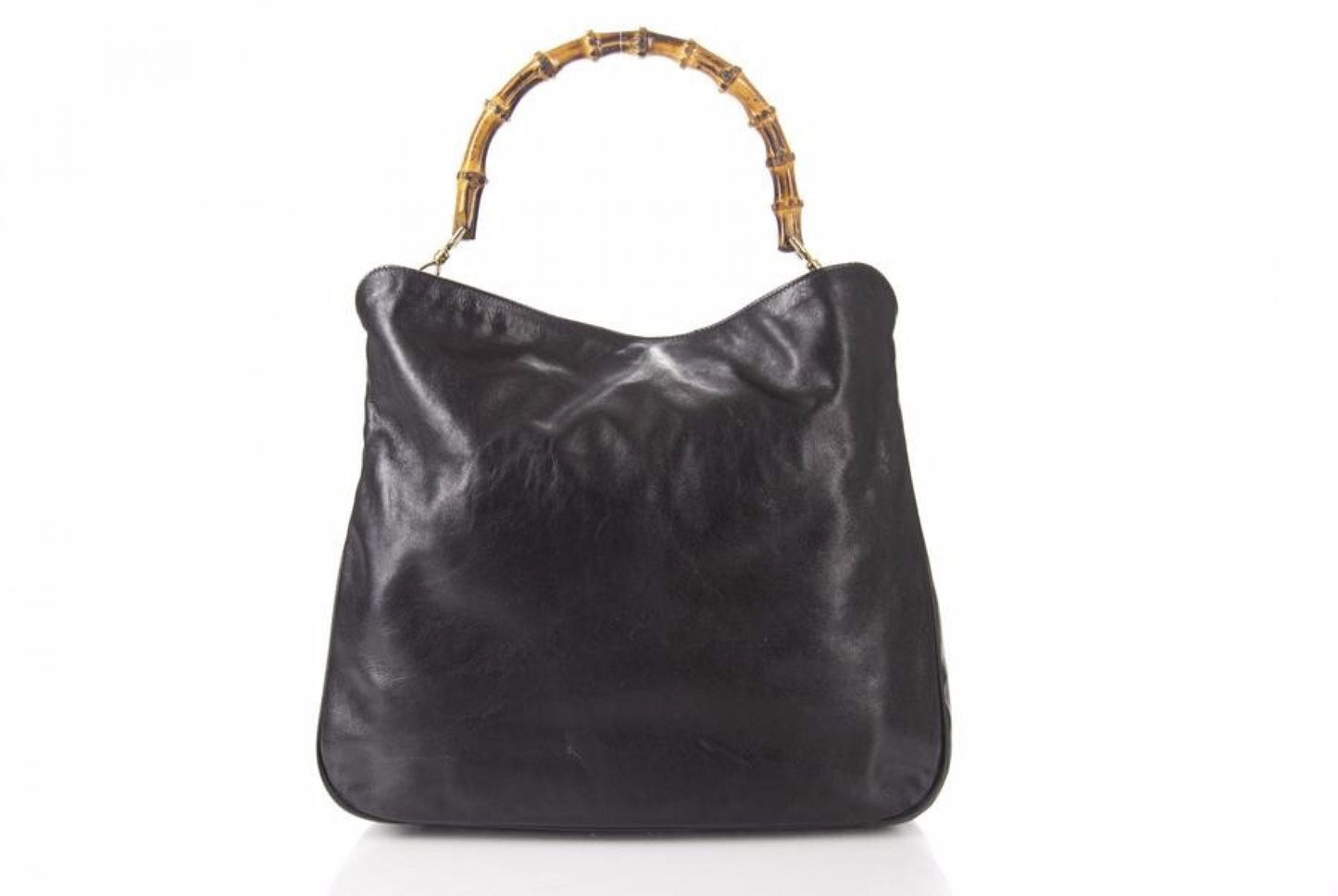 Gucci   Black Leather Bamboo Diana Bag