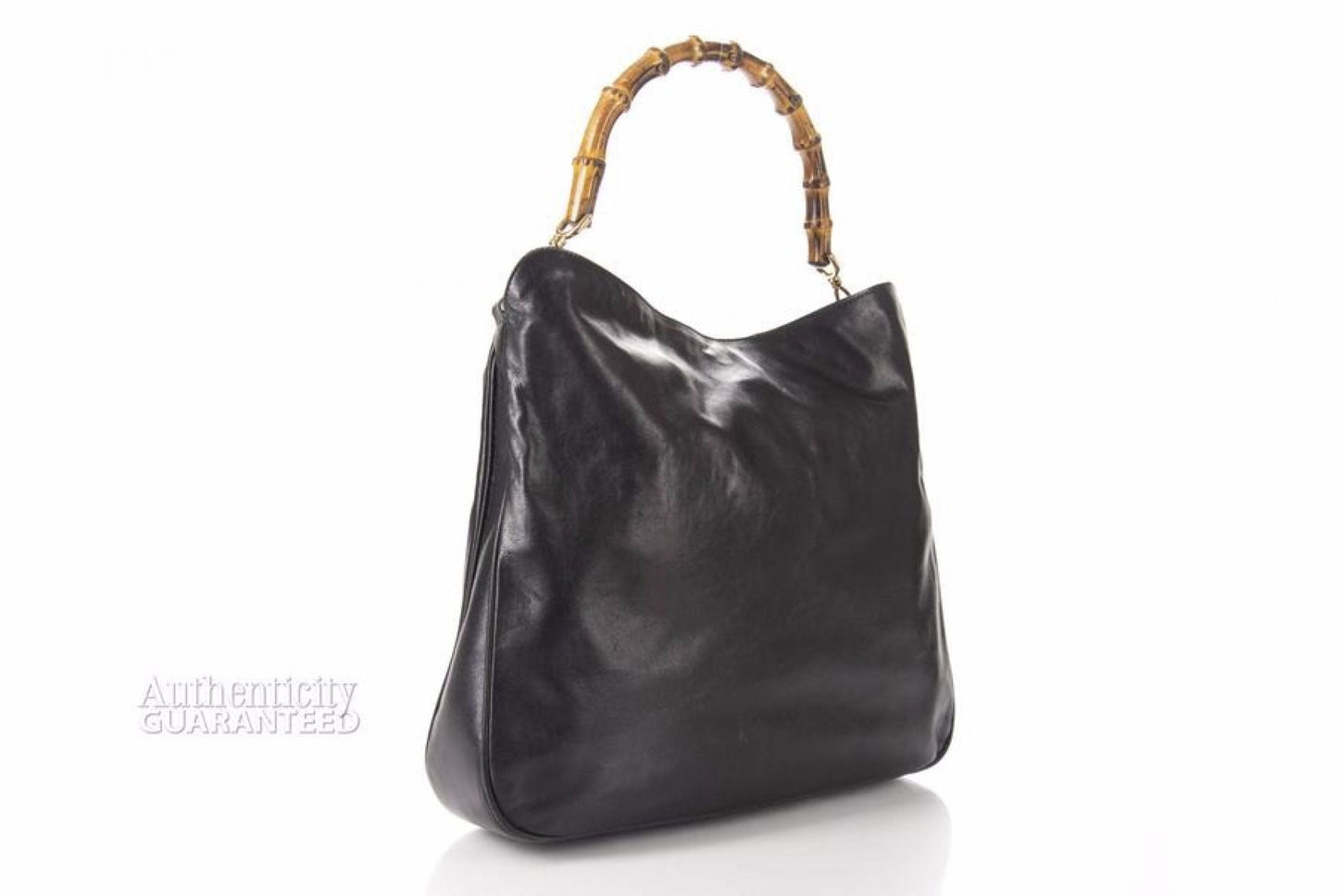 Gucci   Black Leather Bamboo Diana Bag