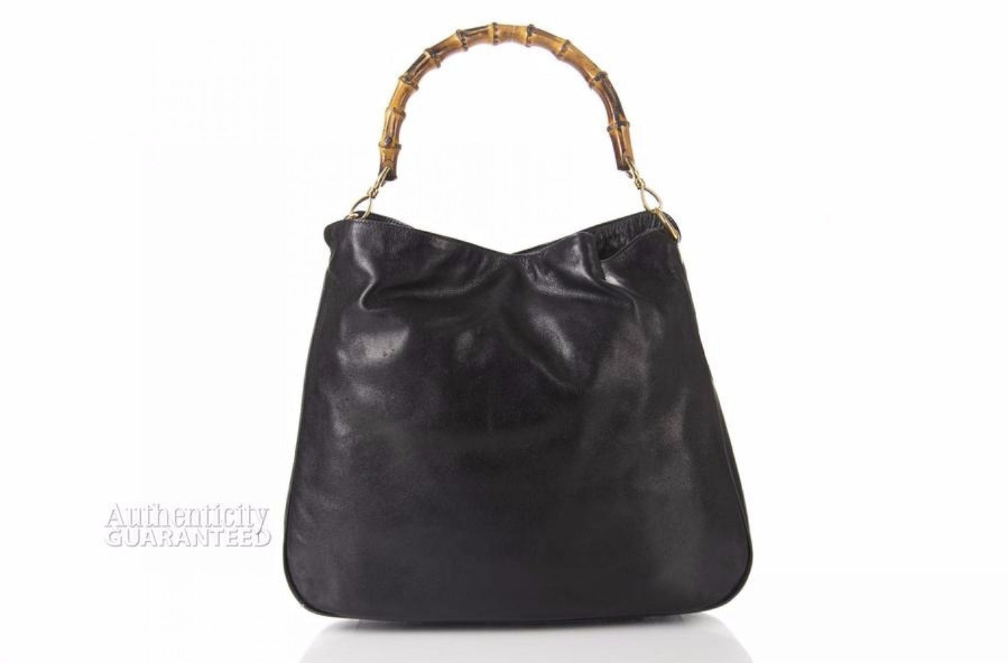 Gucci   Black Leather Bamboo Diana Bag