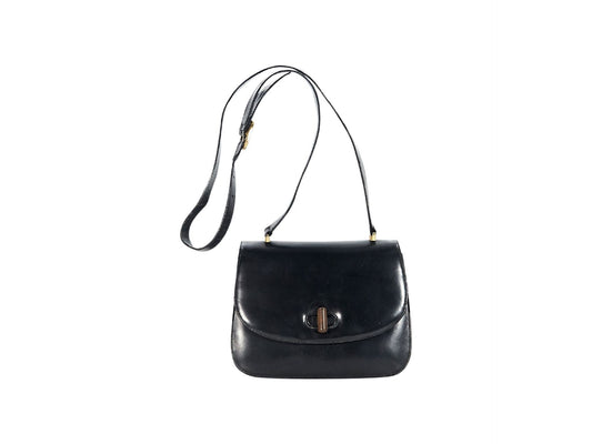 Black   Gucci Leather Crossbody Bag