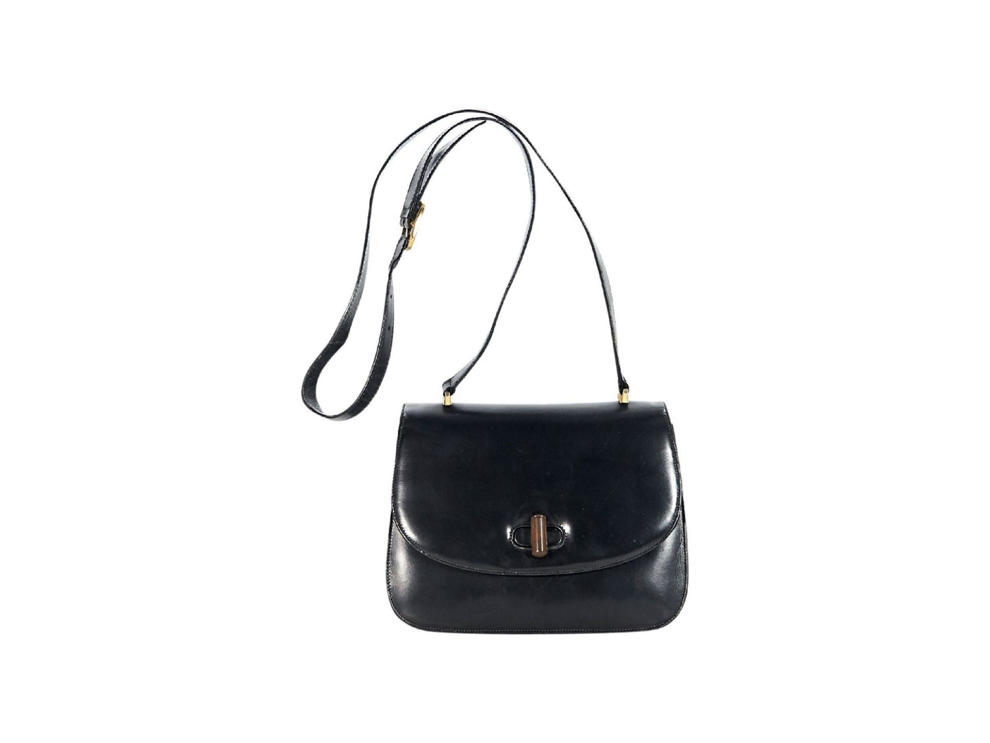 Black   Gucci Leather Crossbody Bag