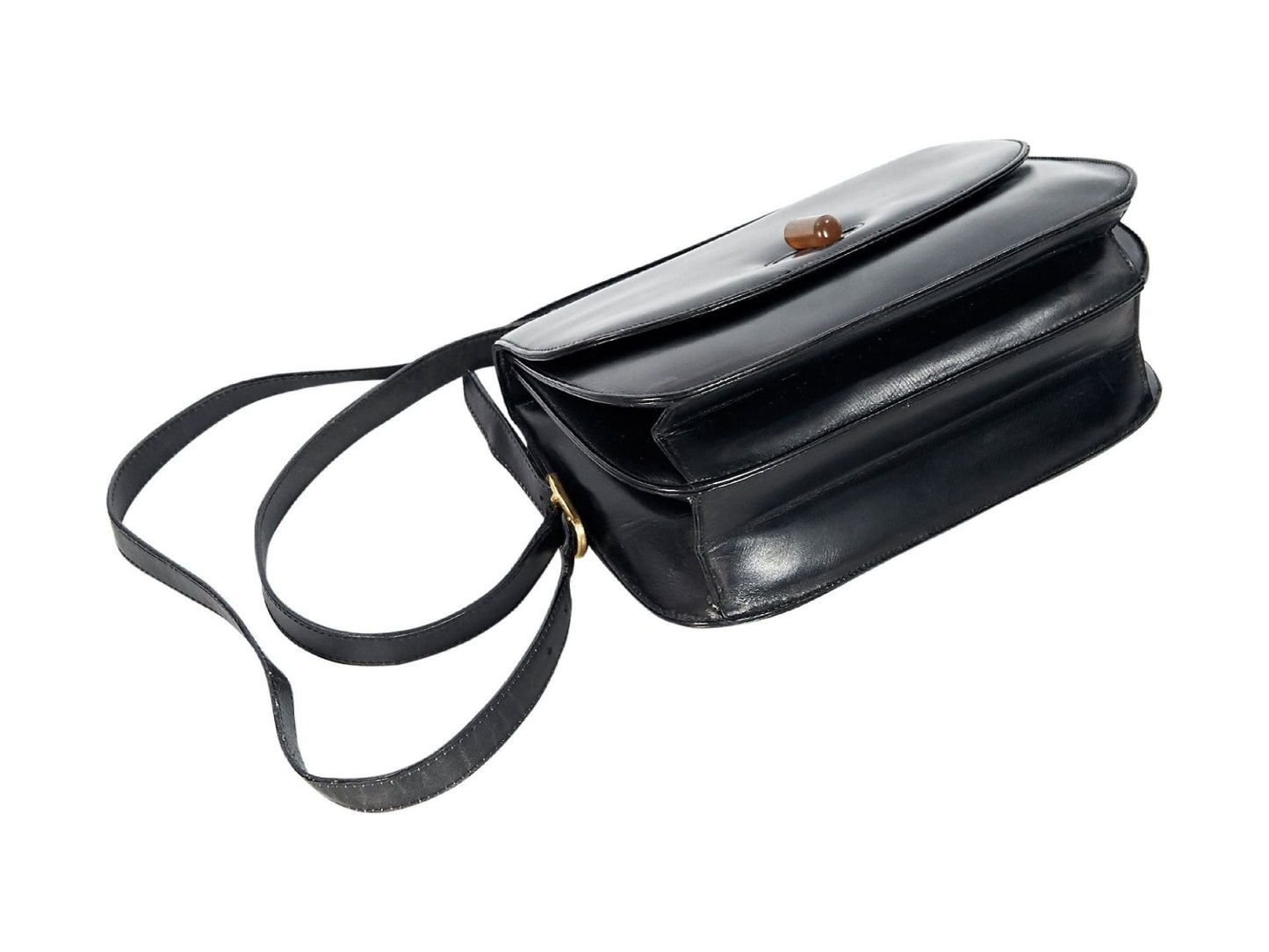 Black   Gucci Leather Crossbody Bag