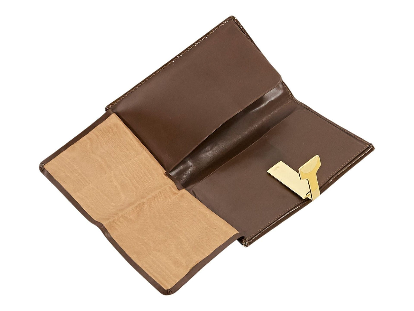 Brown   Gucci Patent Leather Slim Wallet