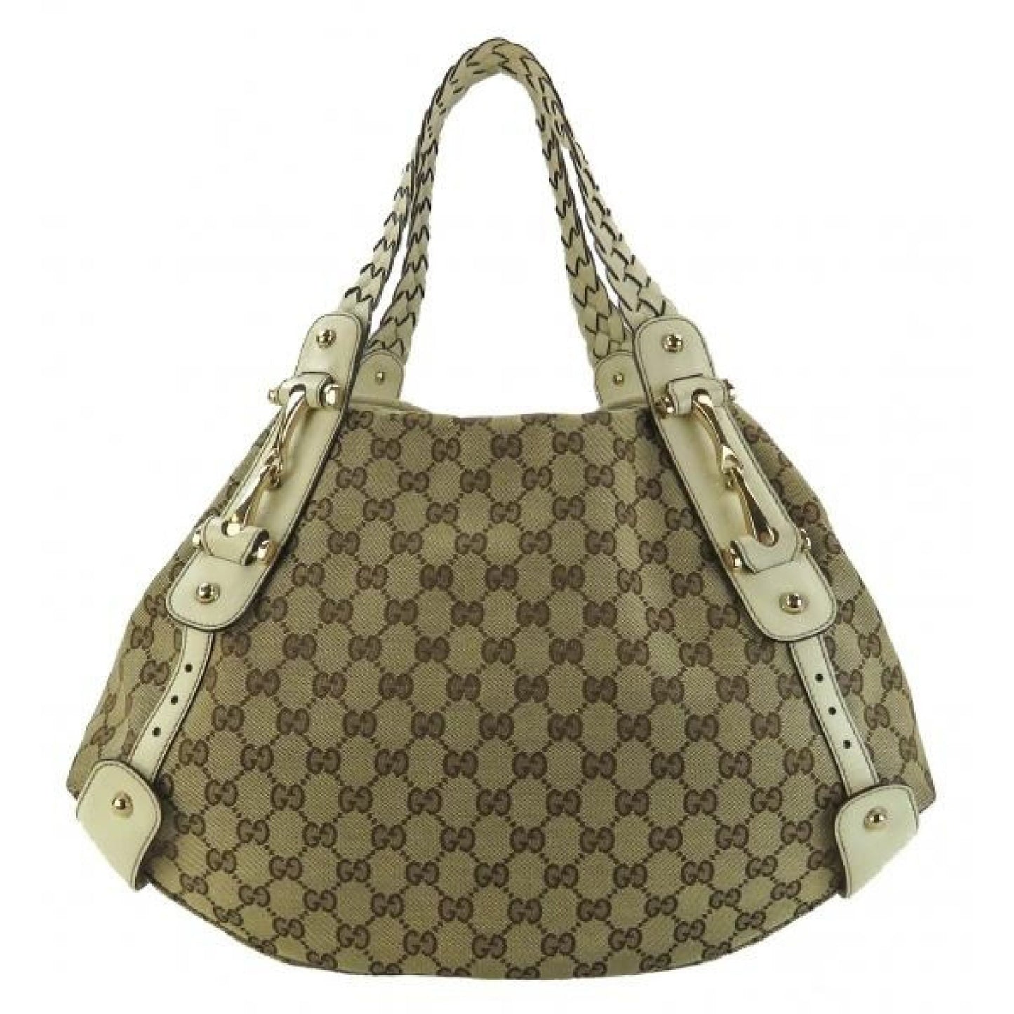 Gucci Ivory GG Canvas Medium Pelham Shoulder Bag
