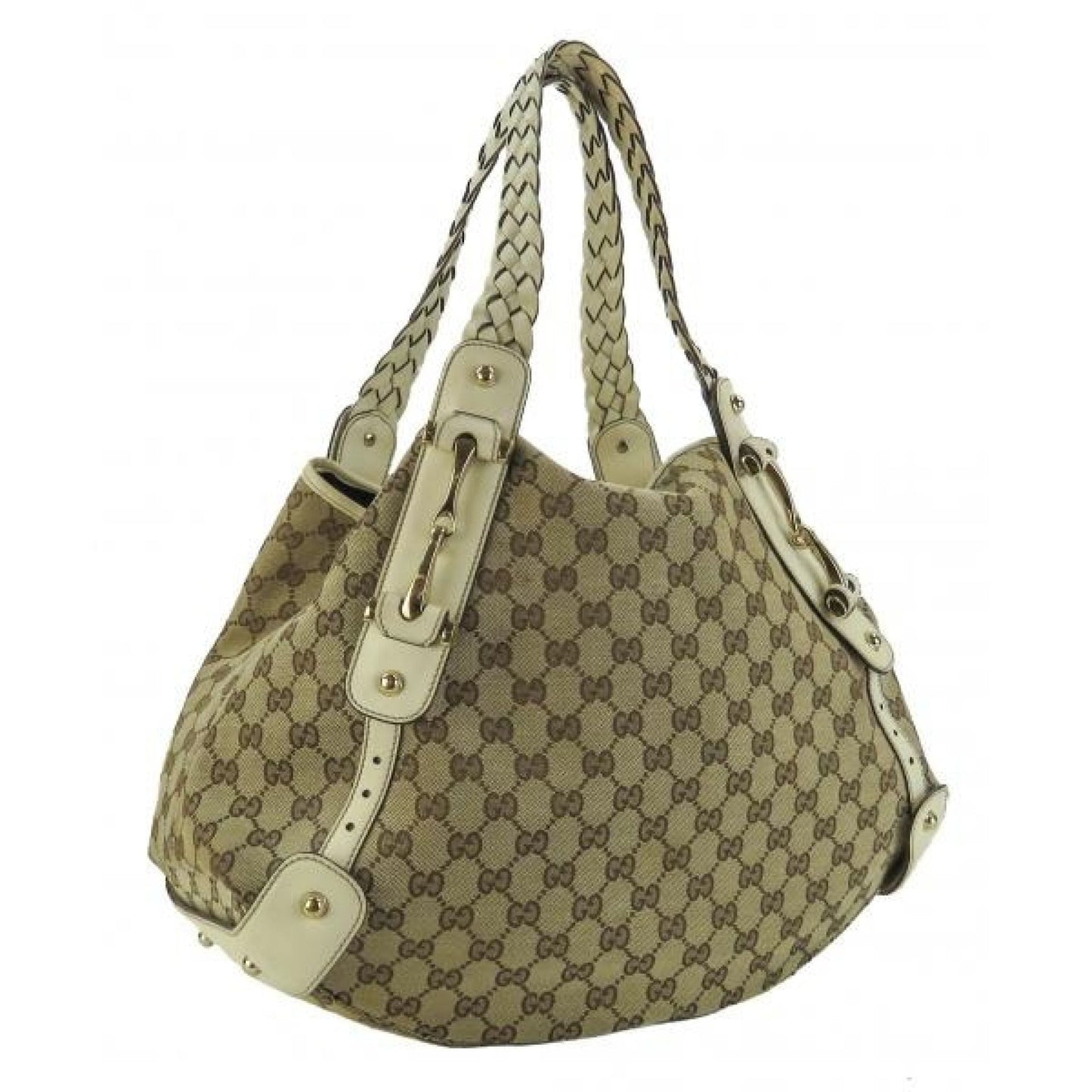 Gucci Ivory GG Canvas Medium Pelham Shoulder Bag