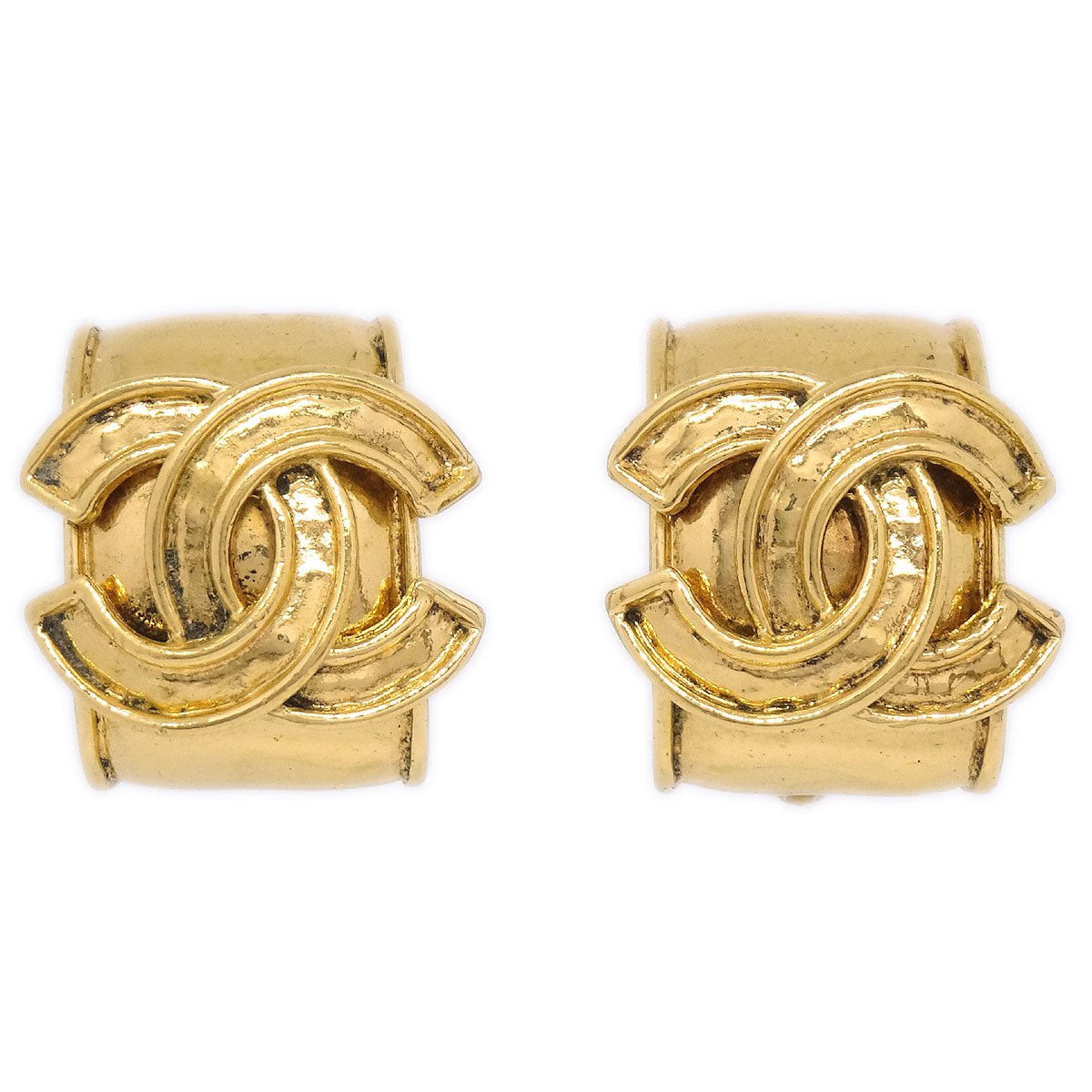 CHANEL 1994 Earrings Clip-On Gold 37990