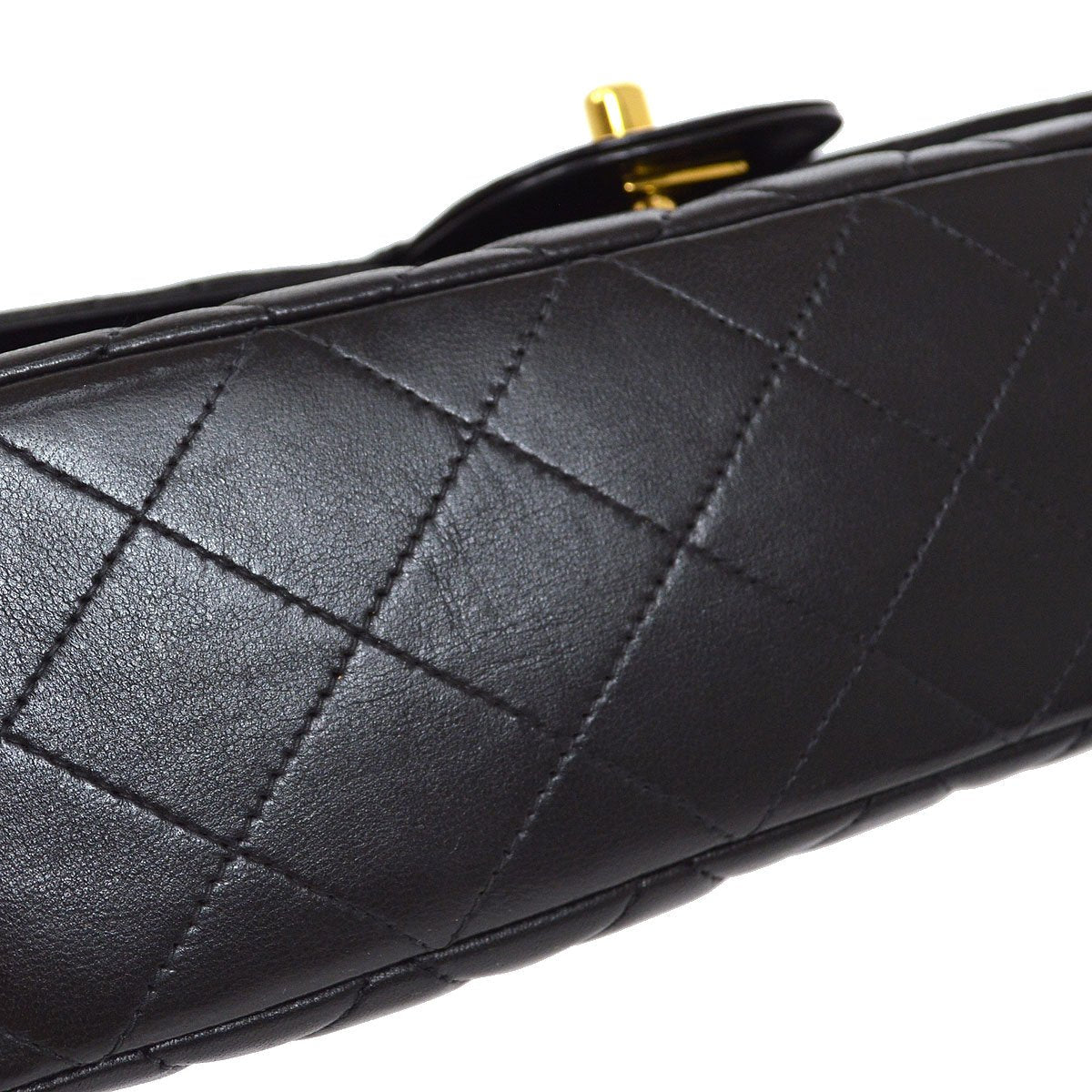 CHANEL 1994 Classic Flap Handbag Medium Black Lambskin