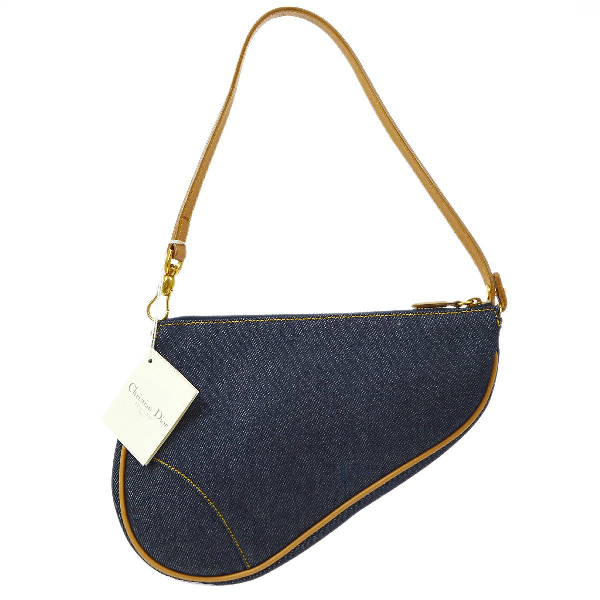CHRISTIAN DIOR? 2001 Denim Saddle Bag Mini 38934