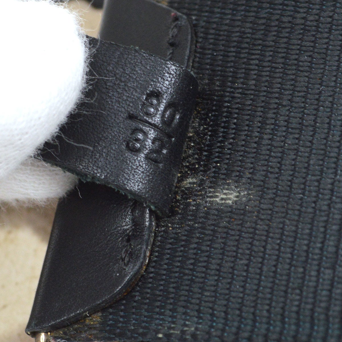 CHANEL 2004 Record Belt Black #80 GS02299c