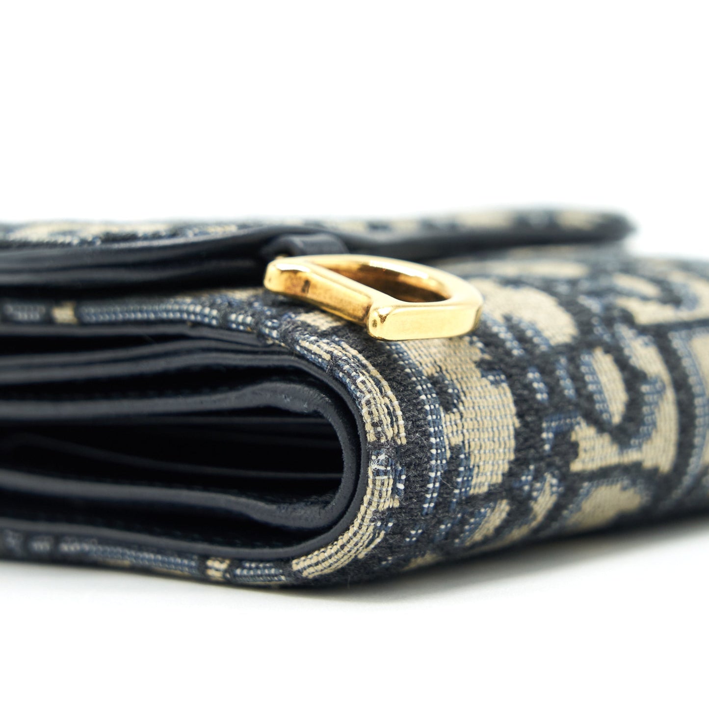 Dior Saddle Small Wallet Blue Oblique Canvas