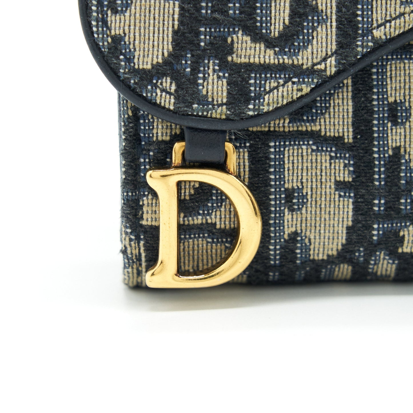 Dior Saddle Small Wallet Blue Oblique Canvas