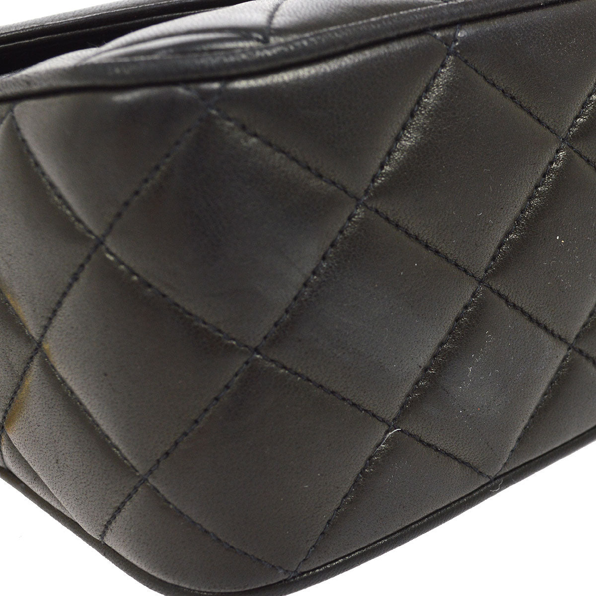 CHANEL 1991-1994 Pocket Camera Bag Mini Black Lambskin 73513