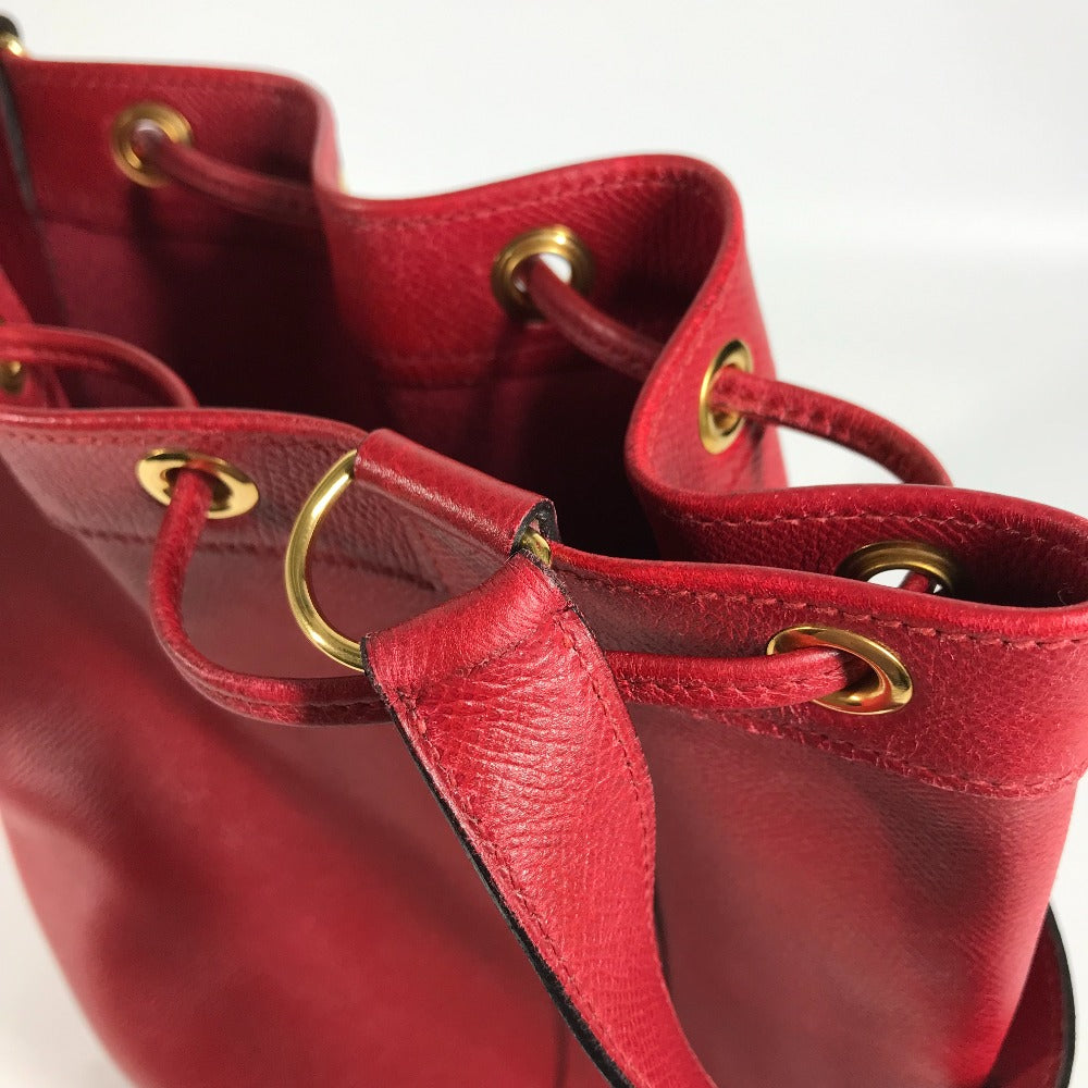 HERMES Shoulder Bag Courchevel Red Shoulder bag, Drawstring bag Standy Women  d