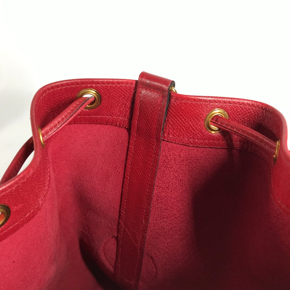 HERMES Shoulder Bag Courchevel Red Shoulder bag, Drawstring bag Standy Women  d