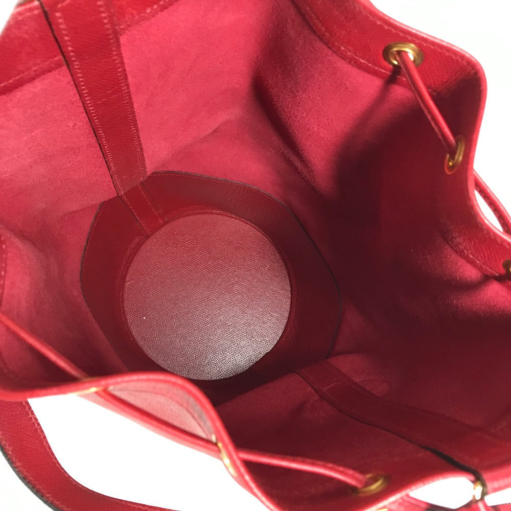 HERMES Shoulder Bag Courchevel Red Shoulder bag, Drawstring bag Standy Women  d