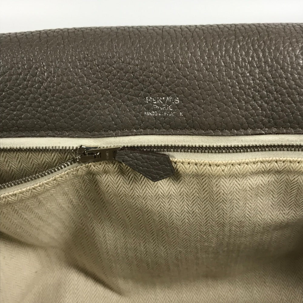 HERMES Shoulder Bag Taurillon Clemence gray Crossbody bag Sac Alfred 35 mens  d
