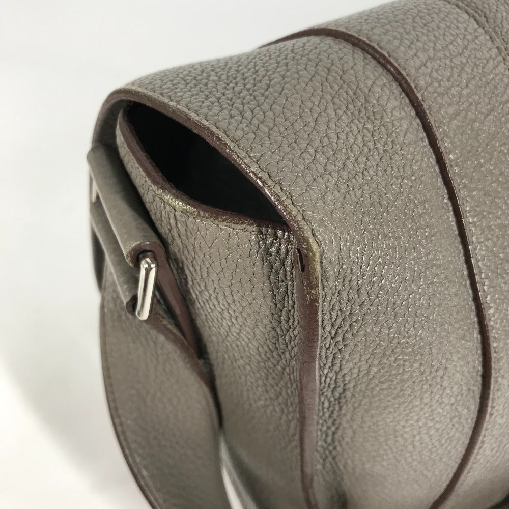 HERMES Shoulder Bag Taurillon Clemence gray Crossbody bag Sac Alfred 35 mens  d