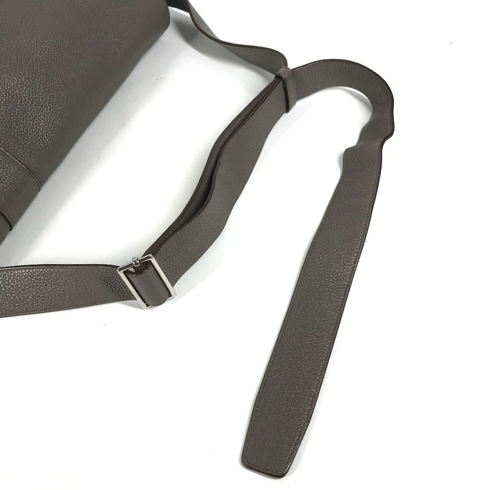 HERMES Shoulder Bag Taurillon Clemence gray Crossbody bag Sac Alfred 35 mens  d