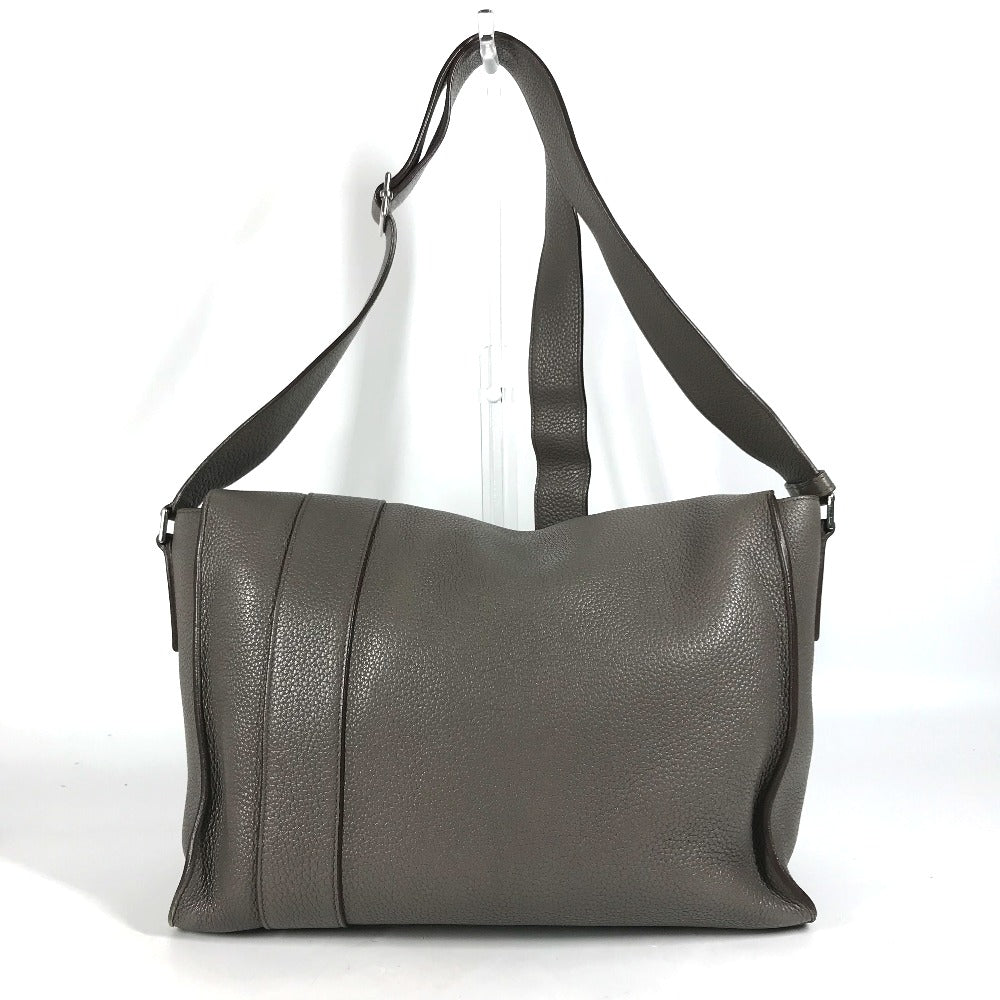 HERMES Shoulder Bag Taurillon Clemence gray Crossbody bag Sac Alfred 35 mens  d