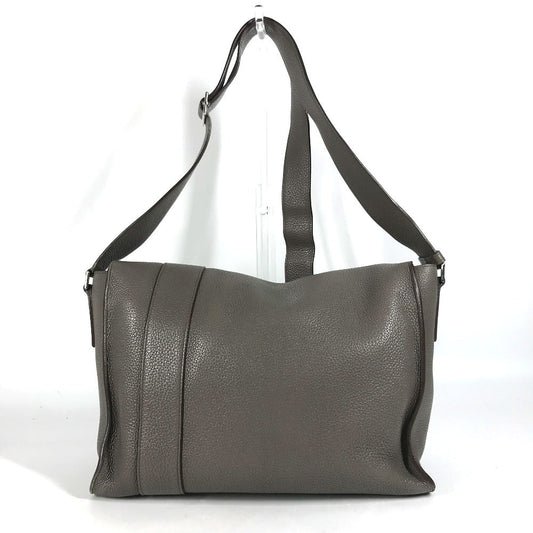 HERMES Shoulder Bag Taurillon Clemence gray Crossbody bag Sac Alfred 35 mens  d