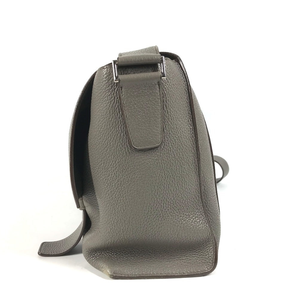HERMES Shoulder Bag Taurillon Clemence gray Crossbody bag Sac Alfred 35 mens  d